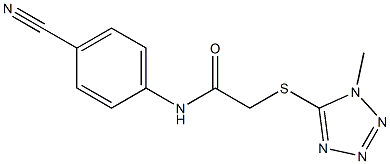 N-(4-cyanophenyl)-2-[(1-methyl-1H-1,2,3,4-tetrazol-5-yl)sulfanyl]acetamide 结构式