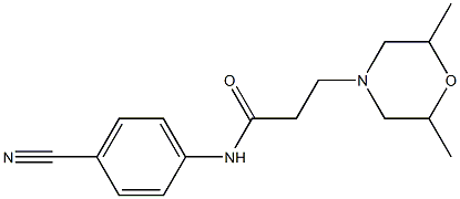 N-(4-cyanophenyl)-3-(2,6-dimethylmorpholin-4-yl)propanamide Structure