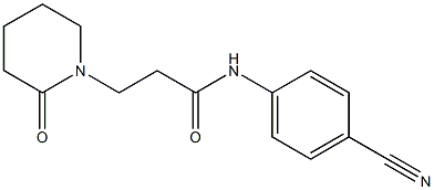 N-(4-cyanophenyl)-3-(2-oxopiperidin-1-yl)propanamide Structure