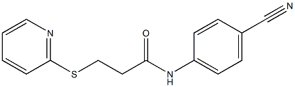 N-(4-cyanophenyl)-3-(pyridin-2-ylsulfanyl)propanamide 化学構造式