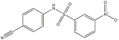 N-(4-cyanophenyl)-3-nitrobenzene-1-sulfonamide Struktur