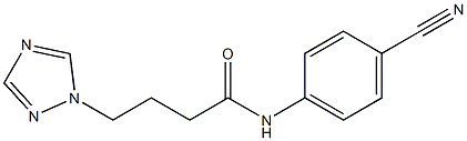 N-(4-cyanophenyl)-4-(1H-1,2,4-triazol-1-yl)butanamide Struktur