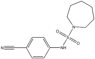 N-(4-cyanophenyl)azepane-1-sulfonamide,,结构式