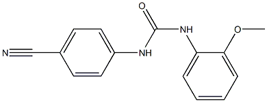 N-(4-cyanophenyl)-N'-(2-methoxyphenyl)urea,,结构式