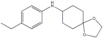 N-(4-ethylphenyl)-1,4-dioxaspiro[4.5]decan-8-amine 结构式