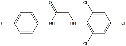 N-(4-fluorophenyl)-2-[(2,4,6-trichlorophenyl)amino]acetamide 结构式