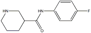 N-(4-fluorophenyl)piperidine-3-carboxamide,,结构式