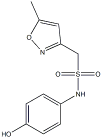 N-(4-hydroxyphenyl)-1-(5-methyl-1,2-oxazol-3-yl)methanesulfonamide Struktur