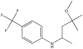 N-(4-methoxy-4-methylpentan-2-yl)-4-(trifluoromethyl)aniline,,结构式