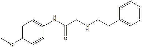 N-(4-methoxyphenyl)-2-[(2-phenylethyl)amino]acetamide,,结构式