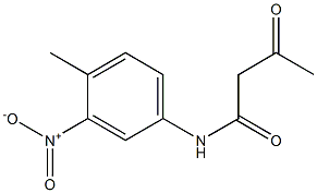 N-(4-methyl-3-nitrophenyl)-3-oxobutanamide 化学構造式