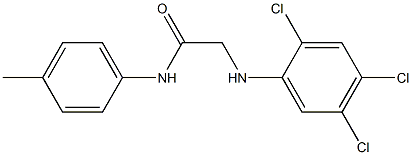 N-(4-methylphenyl)-2-[(2,4,5-trichlorophenyl)amino]acetamide,,结构式