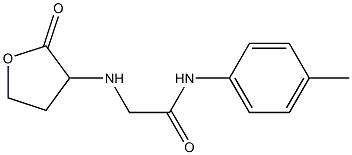 N-(4-methylphenyl)-2-[(2-oxooxolan-3-yl)amino]acetamide,,结构式