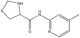 N-(4-methylpyridin-2-yl)-1,3-thiazolidine-4-carboxamide,,结构式