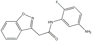 N-(5-amino-2-fluorophenyl)-2-(1,2-benzisoxazol-3-yl)acetamide Struktur