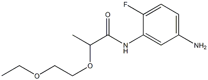 N-(5-amino-2-fluorophenyl)-2-(2-ethoxyethoxy)propanamide Struktur