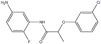 N-(5-amino-2-fluorophenyl)-2-(3-chlorophenoxy)propanamide Struktur