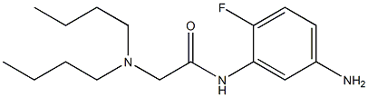 N-(5-amino-2-fluorophenyl)-2-(dibutylamino)acetamide 化学構造式