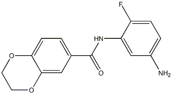 N-(5-amino-2-fluorophenyl)-2,3-dihydro-1,4-benzodioxine-6-carboxamide,,结构式