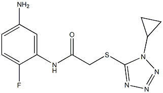 N-(5-amino-2-fluorophenyl)-2-[(1-cyclopropyl-1H-1,2,3,4-tetrazol-5-yl)sulfanyl]acetamide Structure