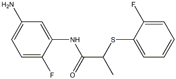N-(5-amino-2-fluorophenyl)-2-[(2-fluorophenyl)sulfanyl]propanamide