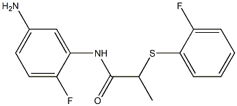 N-(5-amino-2-fluorophenyl)-2-[(2-fluorophenyl)sulfanyl]propanamide Struktur