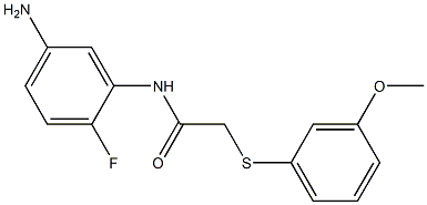 N-(5-amino-2-fluorophenyl)-2-[(3-methoxyphenyl)sulfanyl]acetamide