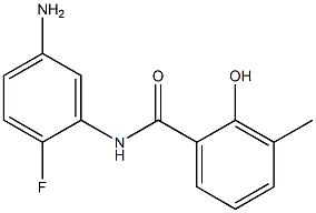 N-(5-amino-2-fluorophenyl)-2-hydroxy-3-methylbenzamide,,结构式