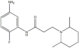 N-(5-amino-2-fluorophenyl)-3-(2,6-dimethylpiperidin-1-yl)propanamide 化学構造式