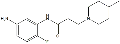 N-(5-amino-2-fluorophenyl)-3-(4-methylpiperidin-1-yl)propanamide Structure