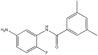 N-(5-amino-2-fluorophenyl)-3,5-dimethylbenzamide 化学構造式