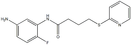 N-(5-amino-2-fluorophenyl)-4-(pyridin-2-ylsulfanyl)butanamide,,结构式