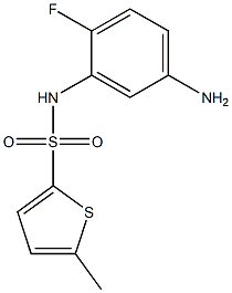 N-(5-amino-2-fluorophenyl)-5-methylthiophene-2-sulfonamide 结构式