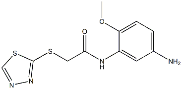 N-(5-amino-2-methoxyphenyl)-2-(1,3,4-thiadiazol-2-ylsulfanyl)acetamide Structure