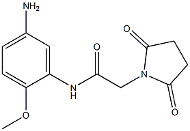N-(5-amino-2-methoxyphenyl)-2-(2,5-dioxopyrrolidin-1-yl)acetamide,,结构式