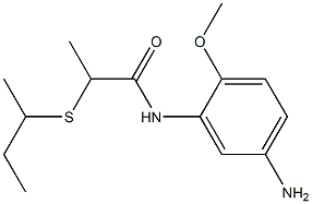N-(5-amino-2-methoxyphenyl)-2-(butan-2-ylsulfanyl)propanamide Structure