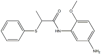 N-(5-amino-2-methoxyphenyl)-2-(phenylsulfanyl)propanamide 化学構造式