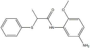 N-(5-amino-2-methoxyphenyl)-2-(phenylsulfanyl)propanamide,,结构式