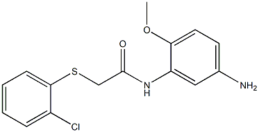 N-(5-amino-2-methoxyphenyl)-2-[(2-chlorophenyl)sulfanyl]acetamide Struktur