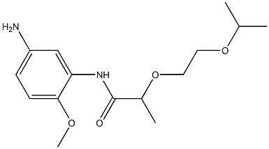 N-(5-amino-2-methoxyphenyl)-2-[2-(propan-2-yloxy)ethoxy]propanamide Struktur