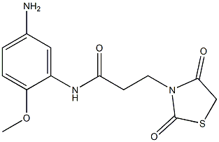 N-(5-amino-2-methoxyphenyl)-3-(2,4-dioxo-1,3-thiazolidin-3-yl)propanamide Struktur