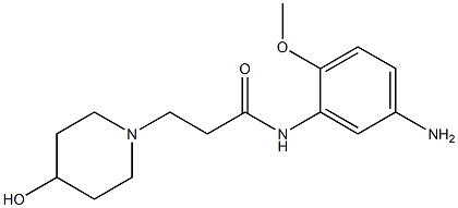 N-(5-amino-2-methoxyphenyl)-3-(4-hydroxypiperidin-1-yl)propanamide Structure