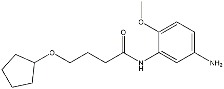 N-(5-amino-2-methoxyphenyl)-4-(cyclopentyloxy)butanamide 化学構造式