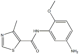 N-(5-amino-2-methoxyphenyl)-4-methyl-1,3-thiazole-5-carboxamide Struktur