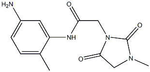 N-(5-amino-2-methylphenyl)-2-(3-methyl-2,5-dioxoimidazolidin-1-yl)acetamide,,结构式