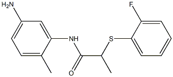 N-(5-amino-2-methylphenyl)-2-[(2-fluorophenyl)sulfanyl]propanamide|