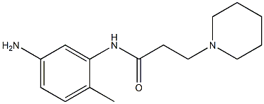 N-(5-amino-2-methylphenyl)-3-piperidin-1-ylpropanamide 结构式