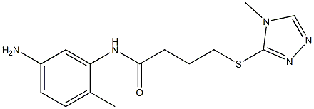 N-(5-amino-2-methylphenyl)-4-[(4-methyl-4H-1,2,4-triazol-3-yl)sulfanyl]butanamide 结构式