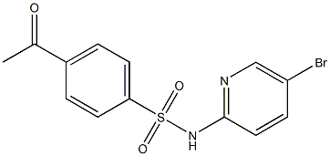 N-(5-bromopyridin-2-yl)-4-acetylbenzene-1-sulfonamide Struktur
