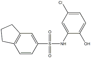 N-(5-chloro-2-hydroxyphenyl)-2,3-dihydro-1H-indene-5-sulfonamide Structure